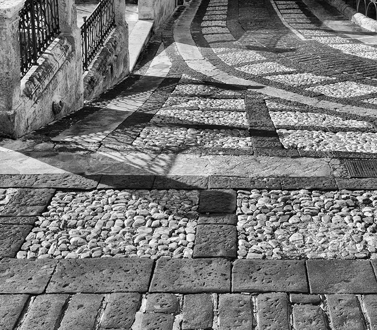 Disegni di luce sulla strada